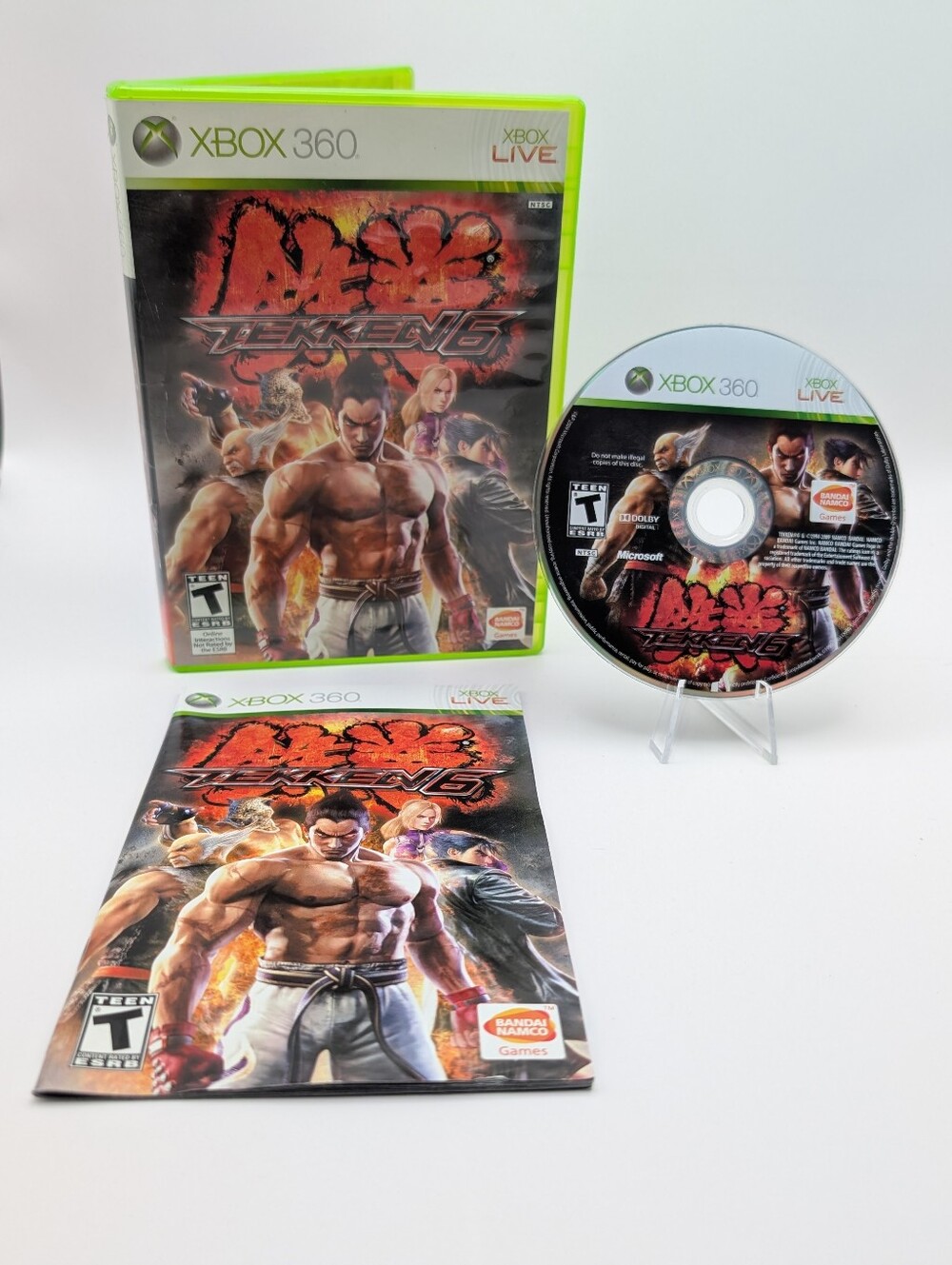 Microsoft Xbox 360 Tekken 6 with Neon Green Case